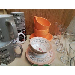 TASSE AVEC SOUCOUPE COLORÉ 