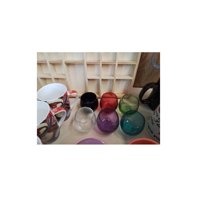 LOT DE 6 VERRES COLORÉ 