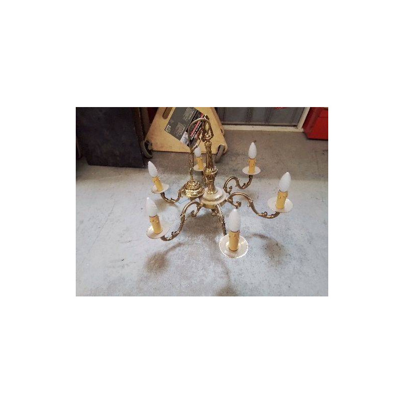 LUSTRE EN BRONZE LOUIS XV 6 BRANCHES