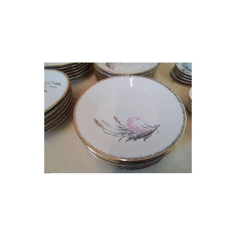 LOT DE 6 ASSIETTES EN PORCELAINE DE SOLOGNE