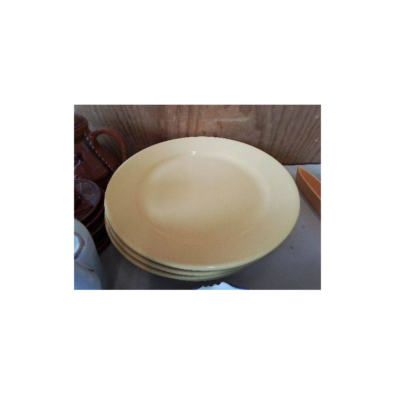 LOT DE 5 ASSIETTES JAUNES 