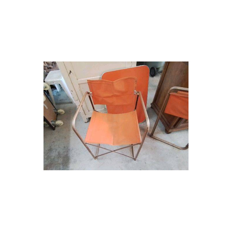 FAUTEUIL D’EXTERIEUR PLIABLE ORANGE 
