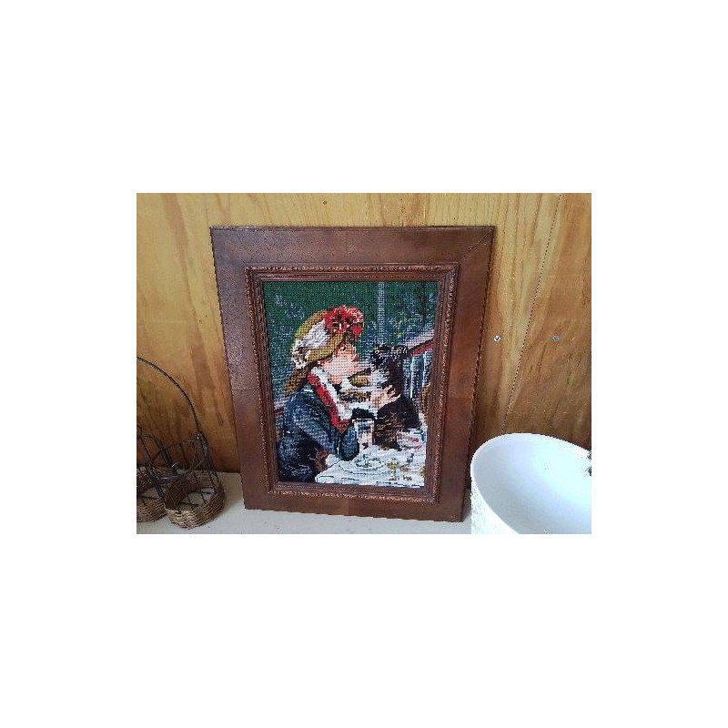 CADRE EN BOIS TAPISSERIE 