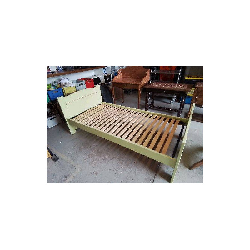 LIT VERT AVEC SON SOMMIER 90X190