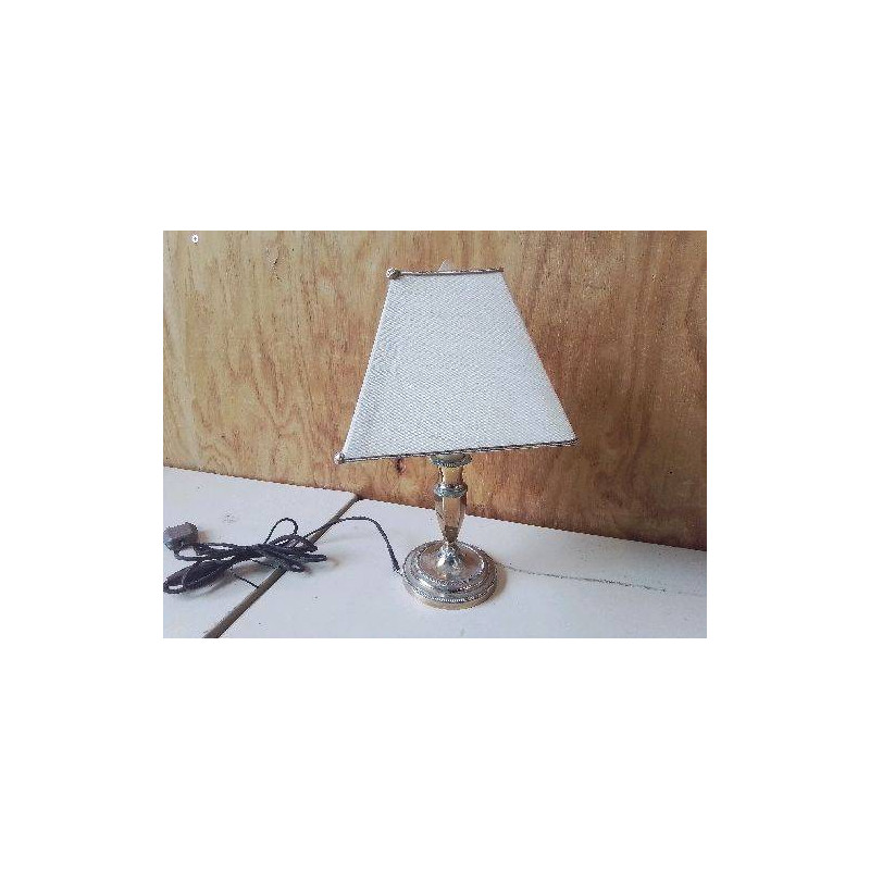 LAMPE EN METAL ARGENTÉ 