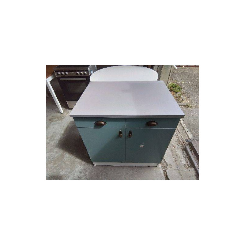 MEUBLE DE CUISINE BLEU CANARD