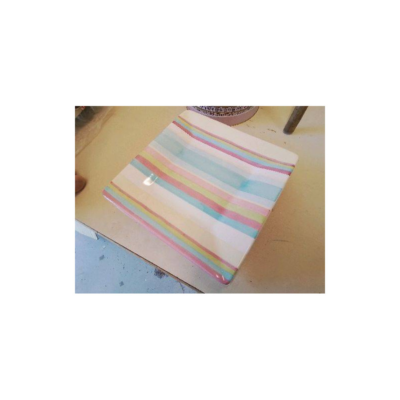 LOT DE 5 ASSIETTES CARRÉ 