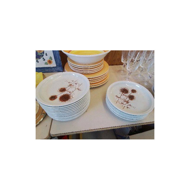 LOT DE 6 ASSIETTES À DESSERT MOTIF 