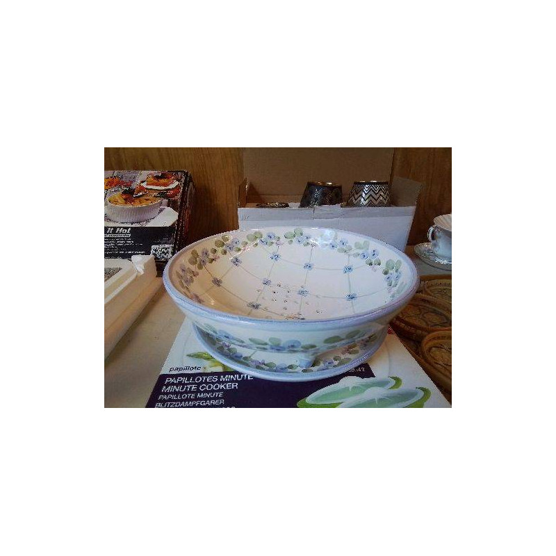 COUPE À FRUIT ÉGOUTTOIR MOTIF FLORAL 