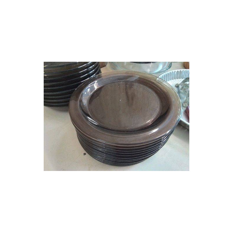 LOT DE 12 ASSIETTES EN VERRE