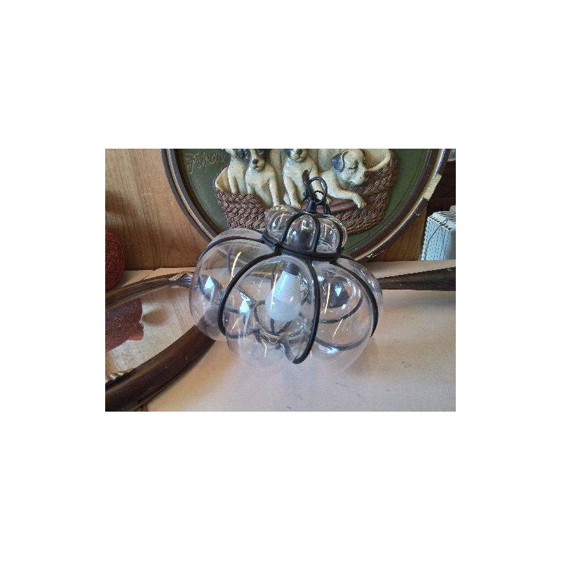 SUSPENSION GRAPPE EN VERRE 