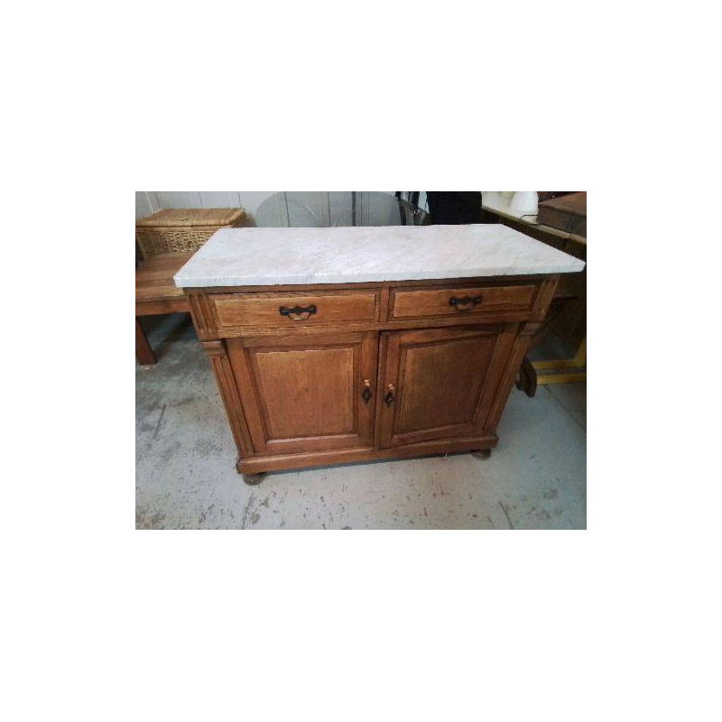 PETIT BUFFET 2 PORTES DESSUS MARBRE 