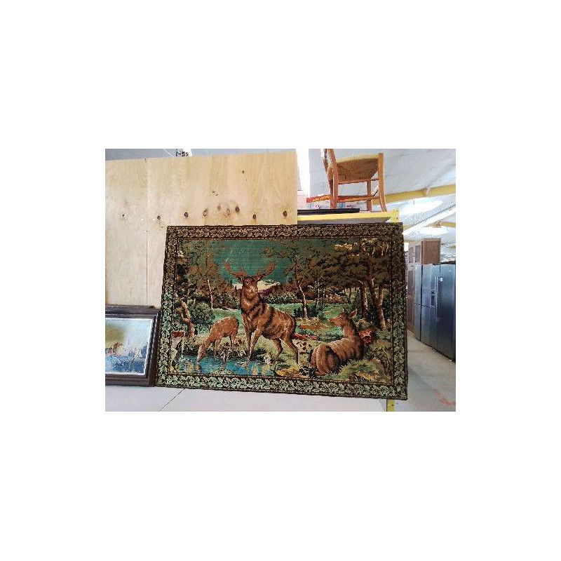 TAPISSERIE DE CHASSE CERF ET BICHES 