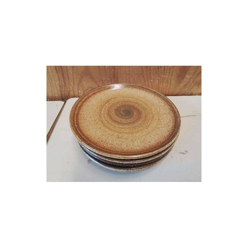 LOT DE 5 ASSIETTES EN GRÈS 