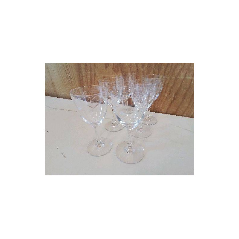 LOT DE 6 VERRES EN CRISTAL 