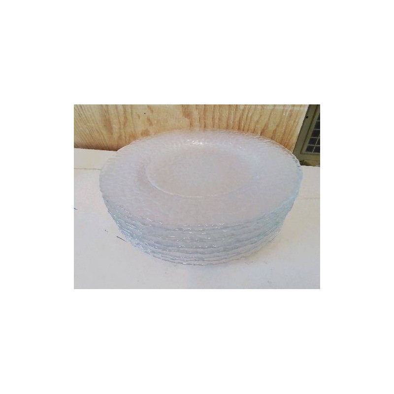 LOT DE 12 ASSIETTES EN VERRES 
