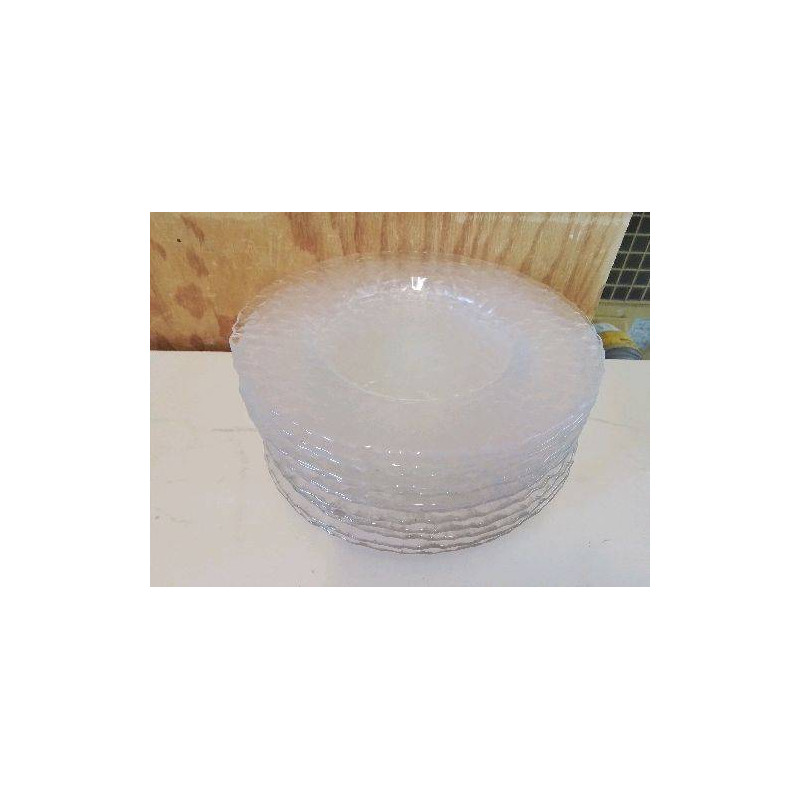LOT DE 12 ASSIETTES A DESSERT EN VERRE