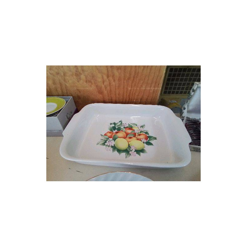 PLAT À FOUR MOTIF FRUITS 