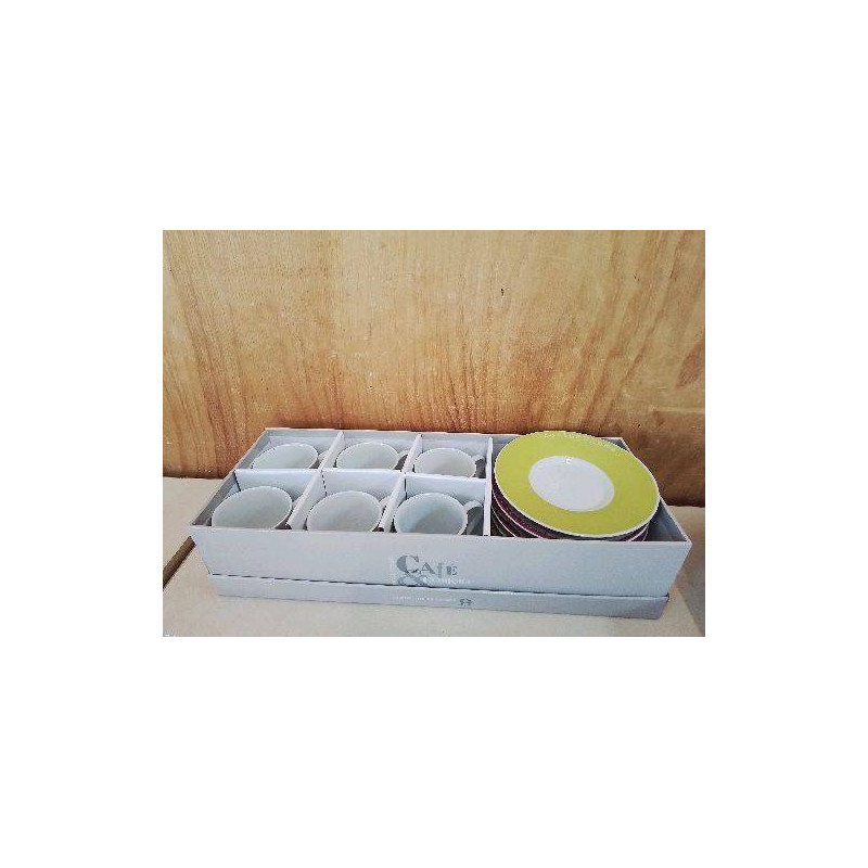 COFFRET CAFÉ TASSES ET SOUCOUPES 