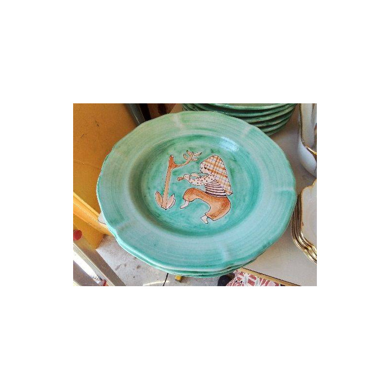 LOT DE 5 ASSIETTES CREUSES VIETRI ITALY