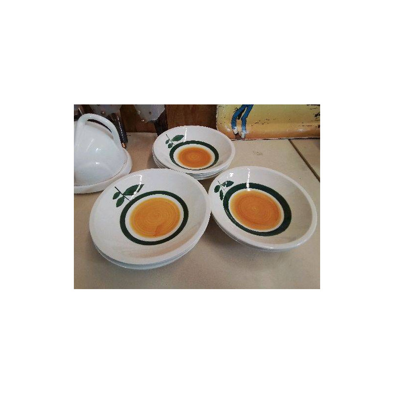 LOT DE 11 ASSIETTES GIEN ASCOLI
