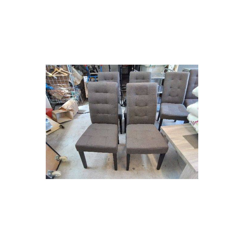 CHAISE GRISE EN TISSUS 