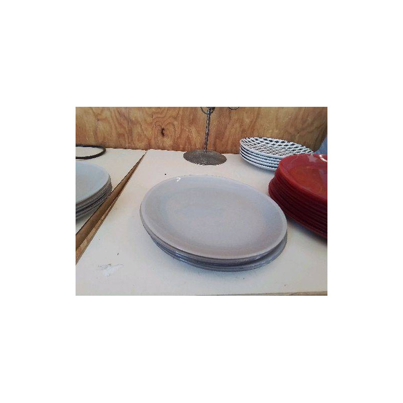LOT DE 5 ASSIETTES À DESSERT GRISE 