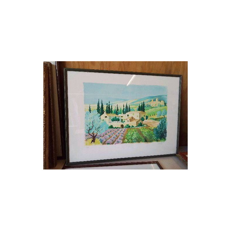 LITHOGRAPHIE PROVENÇALE SIGNÉ JEAN GABRIEL 
