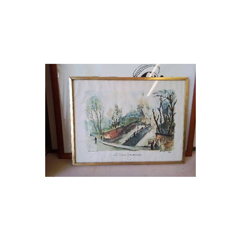 AQUARELLE DU VIEUX MONTMARTRE 