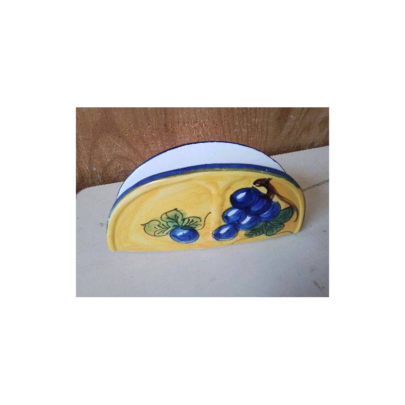 PORTE SERVIETTES EN FAIENCE ÉMAILLÉE 
