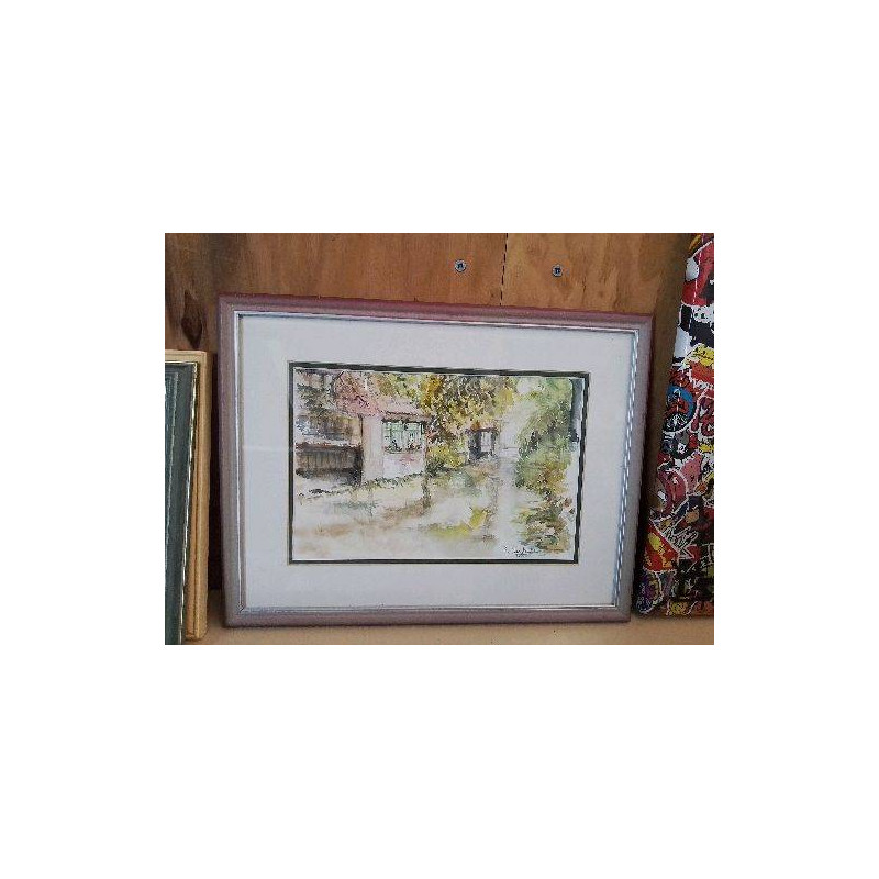 CADRE PAYSAGE AQUARELLE 