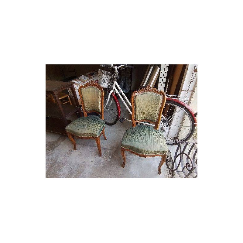 CHAISE STYLE LOUIS XV TAPISSÉ 