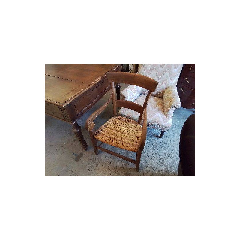 FAUTEUIL CANNE EN BOIS 