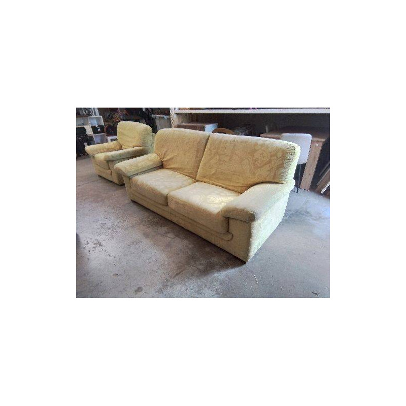 CANAPE 2/3 PLACES MICROFIBRE FLEURIE