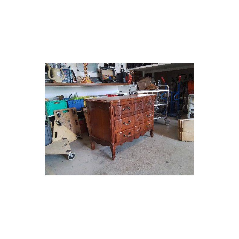 COMMODE DE STYLE LOUIS XV EN MERISIER