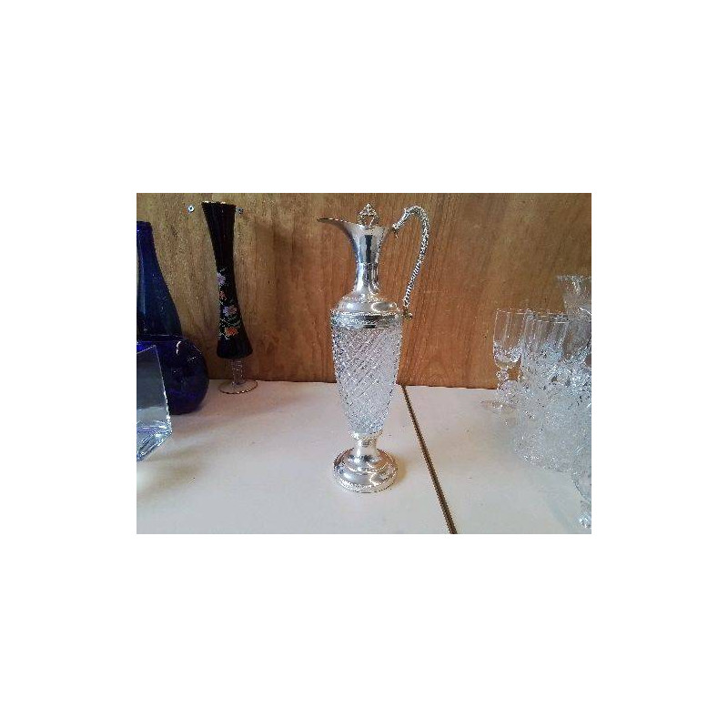 CARAFE EN CRISTAL ET EN ARGENT 