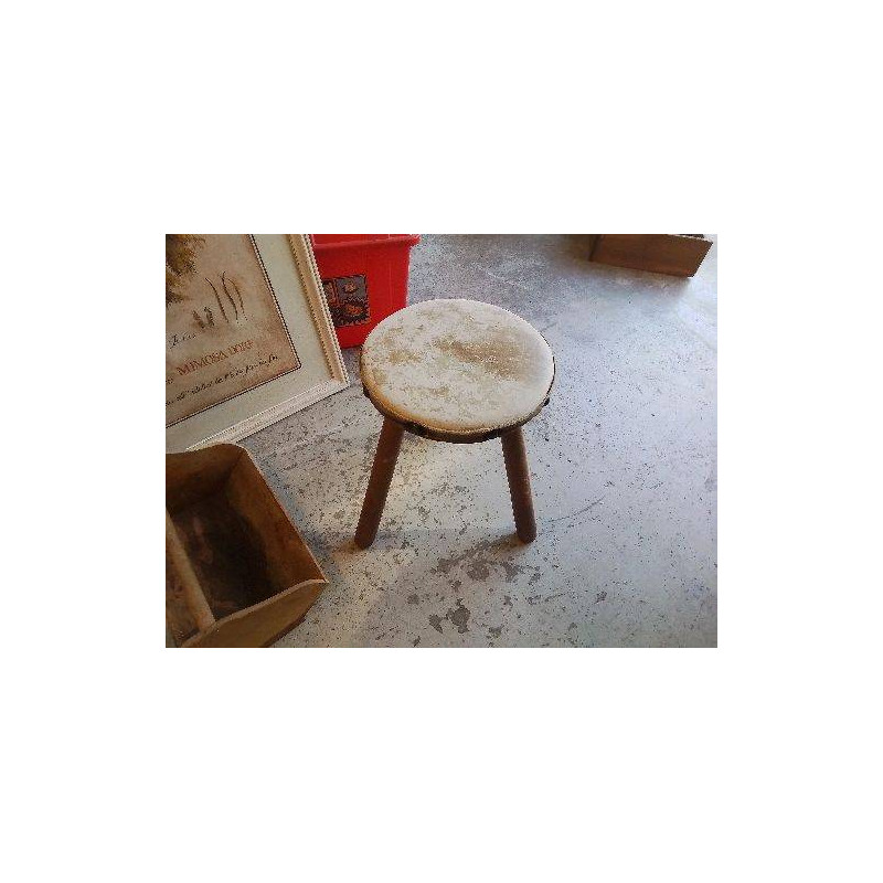 TABOURET DESSUS CUIR 
