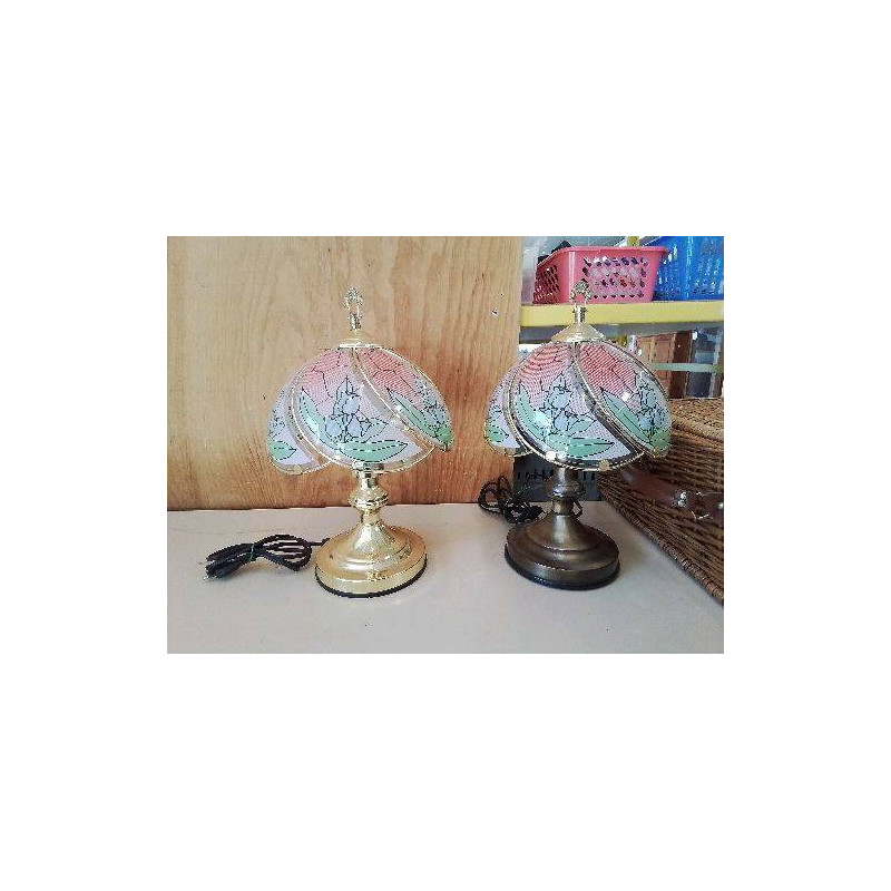 LAMPE TACTILE VINTAGE MOTIF FLORAL 