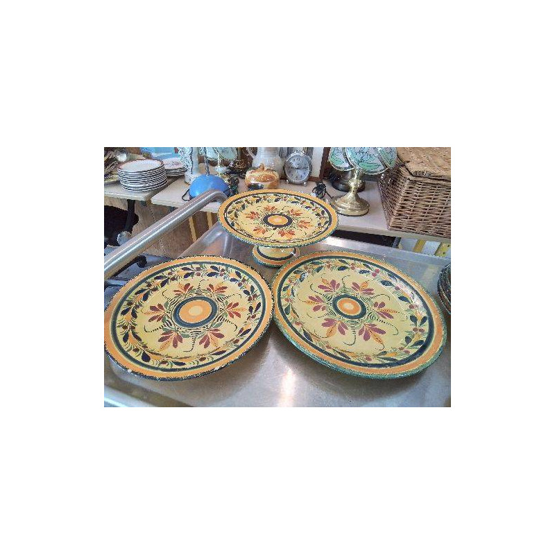 PLAT HENRIOT QUIMPER MOTIF FLORAL 