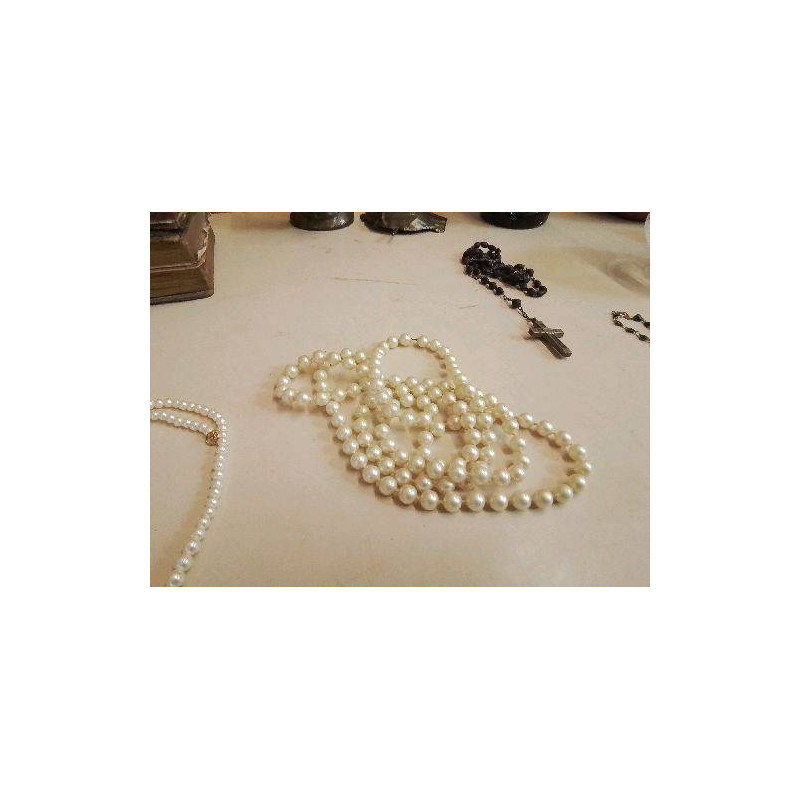 COLLIER DE PERLES SYNTHÉTIQUE 