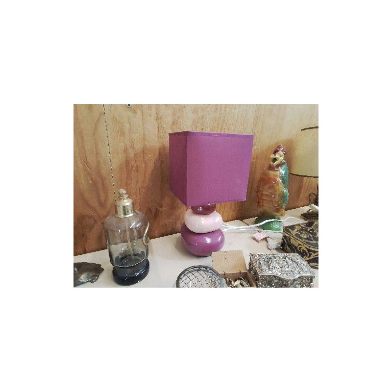 LAMPE AUX GALETS ROSE