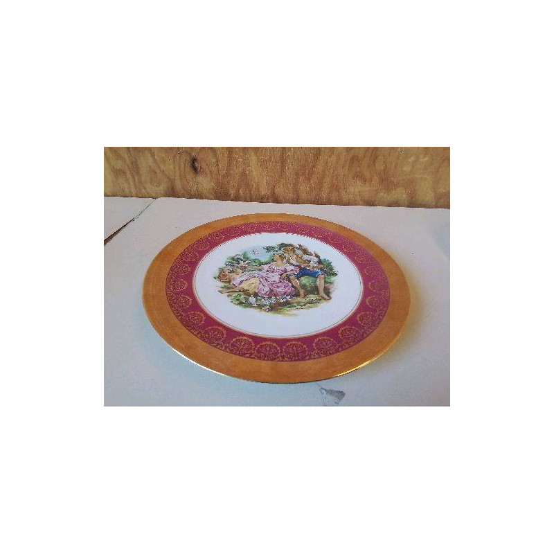 ASSIETTE DECORATIVE PORCELAINE DE LIMOGE 