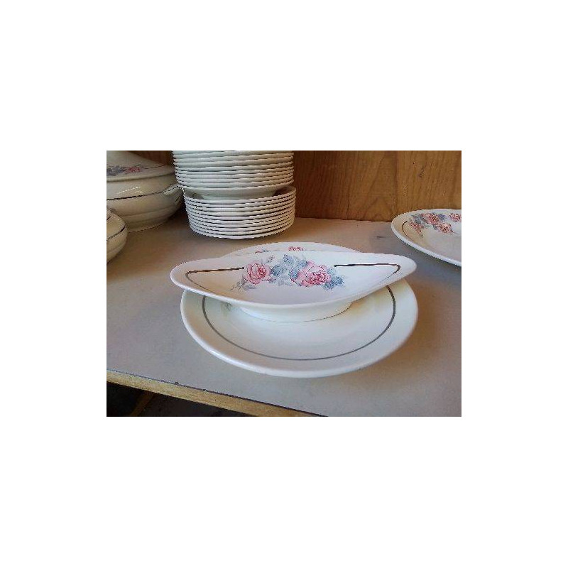PETIT PLAT SERGUEMINES AVEC MOTIF ROSES 