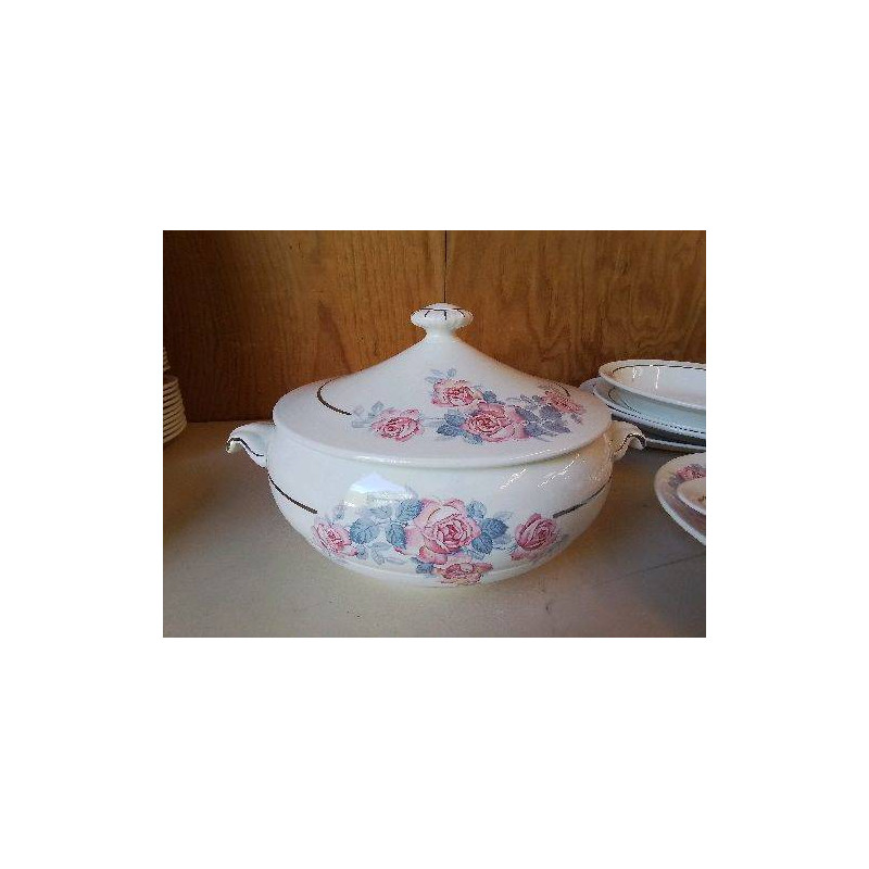SOUPIÈRE SERGUEMINES AVEC MOTIF ROSES 
