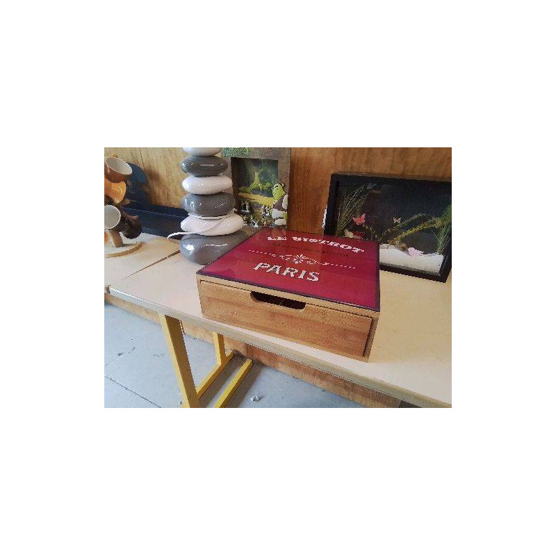 COFFRET DE RANGEMENT THE OU CAFÉ