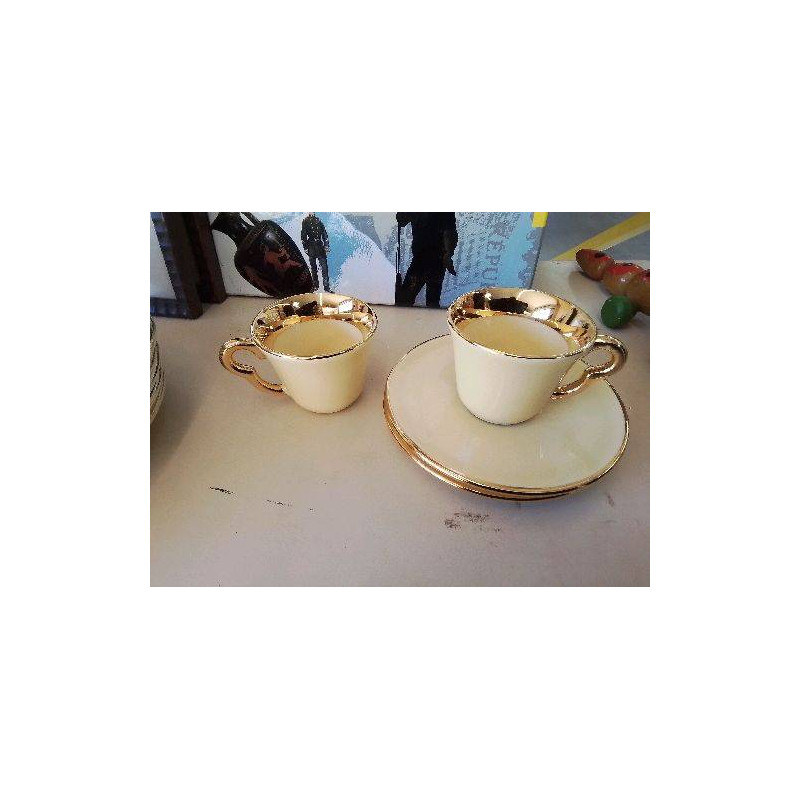 TASSE JAUNE AVEC SOUCOUPE 