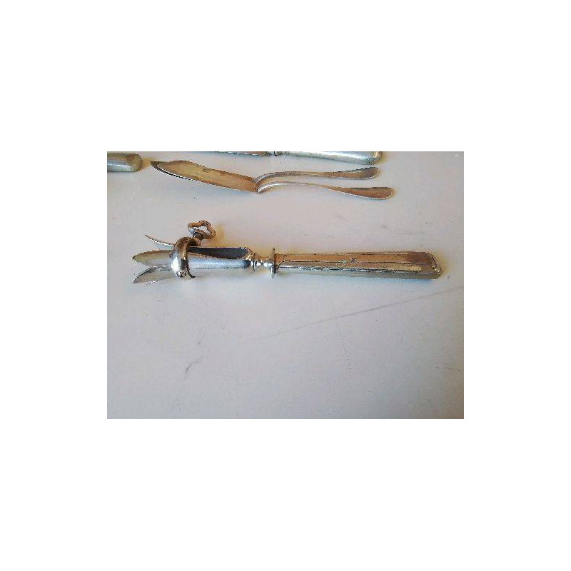 MANCHE A GIGOT EN METAL ARGENTÉ 