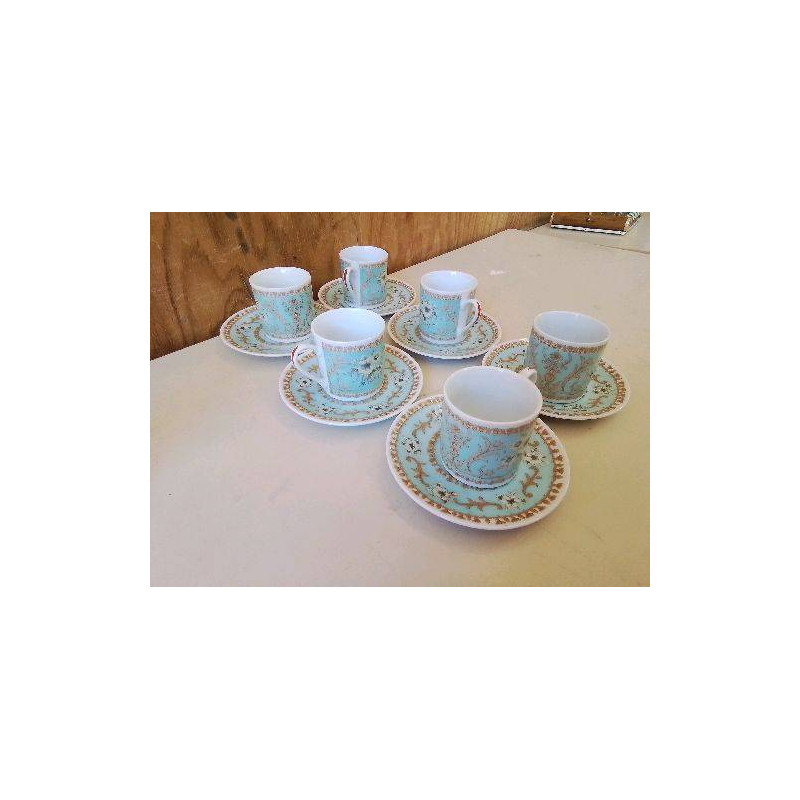 LOT DE 6 TASSES A CAFE AVEC SOUCOUPE 
