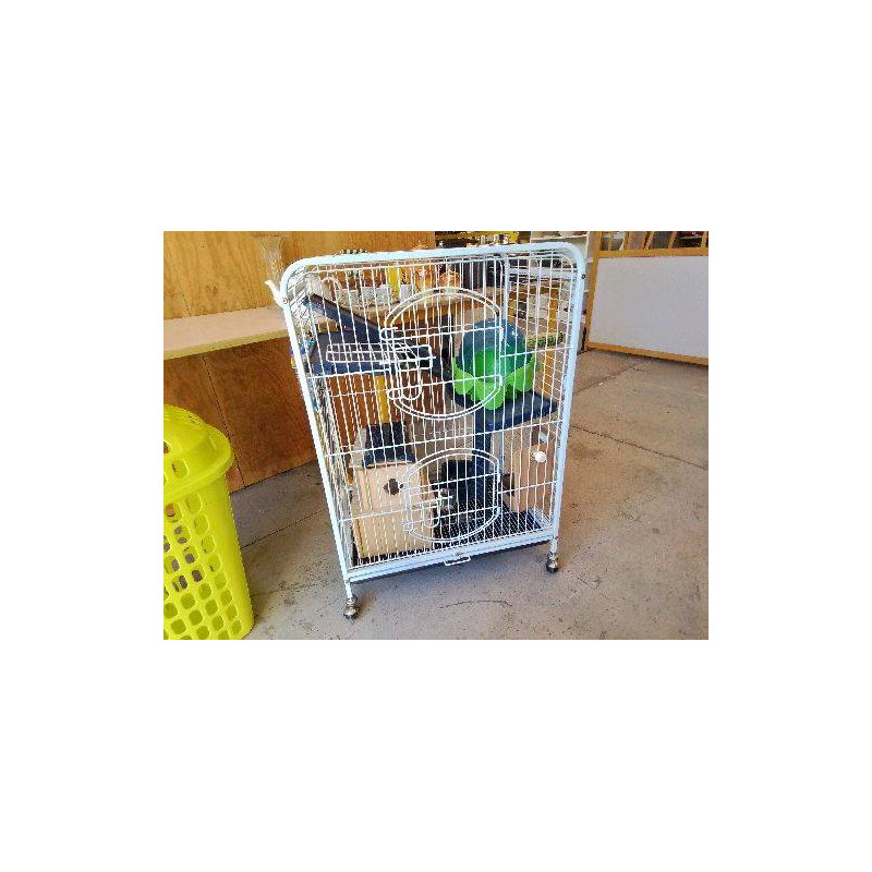 CAGE A OISEAUX ÉQUIPÉ 