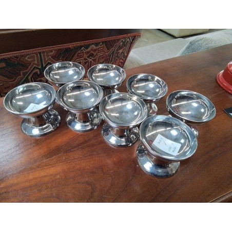 LOT DE 8 COUPES INOX 